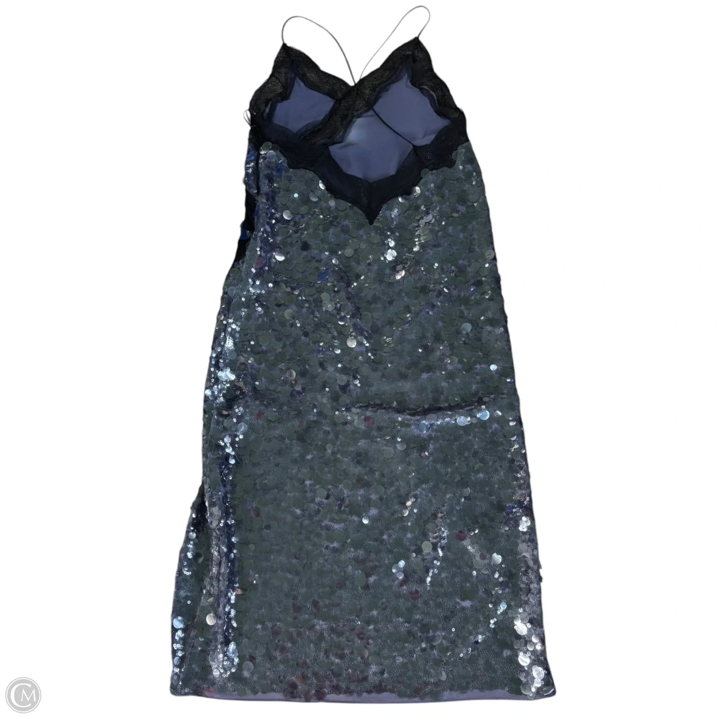 Dress Casual Midi By Zara In Black & Purple, Size: M