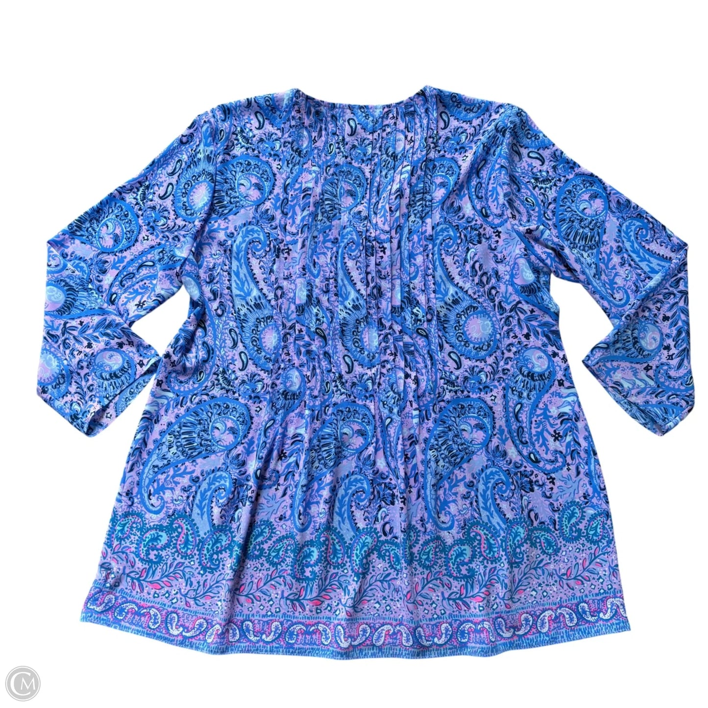 Top Long Sleeve Designer By Lilly Pulitzer In Blue, Size: M