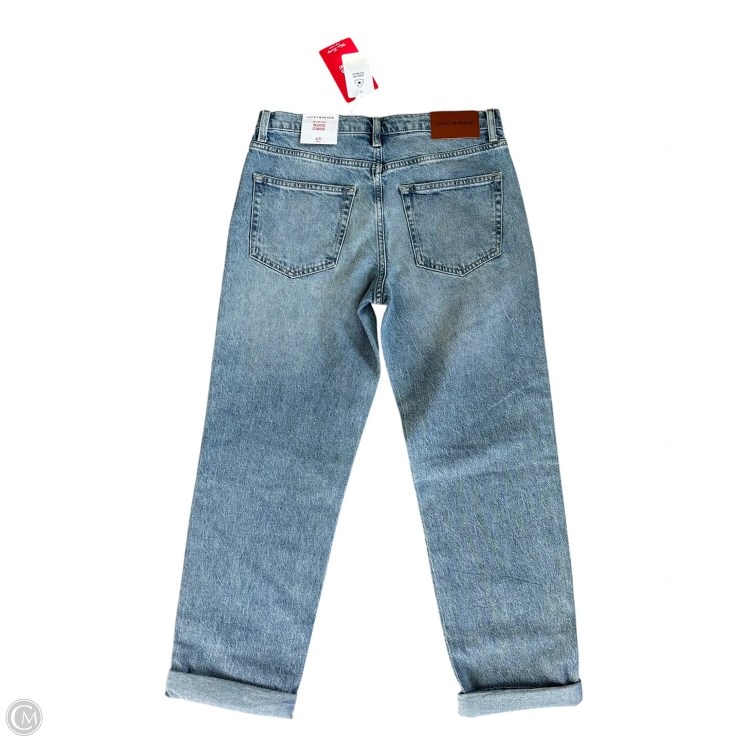 Jeans Straight By Lucky Brand In Blue Denim, Size: 4