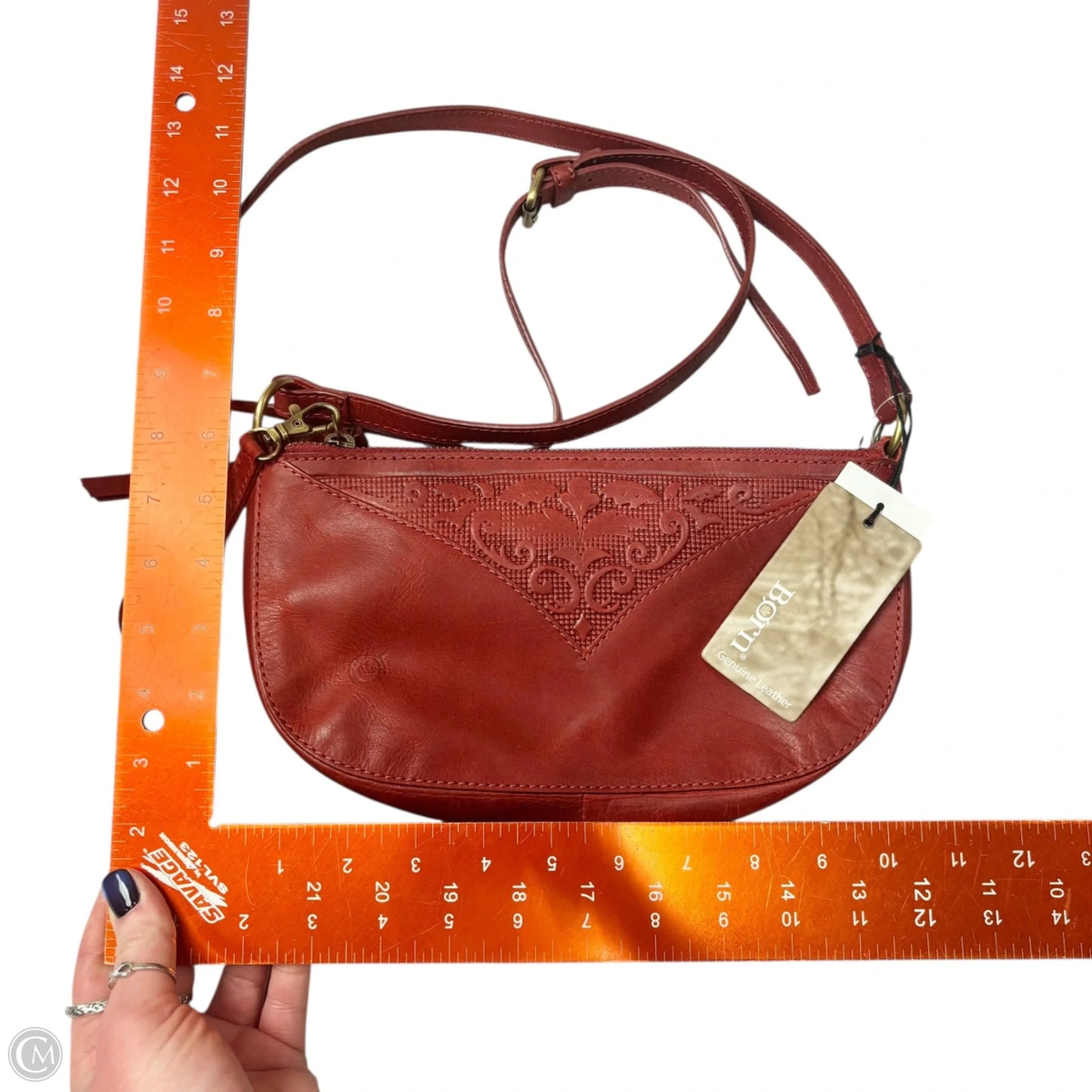 Crossbody Leather By Born, Size: Small
