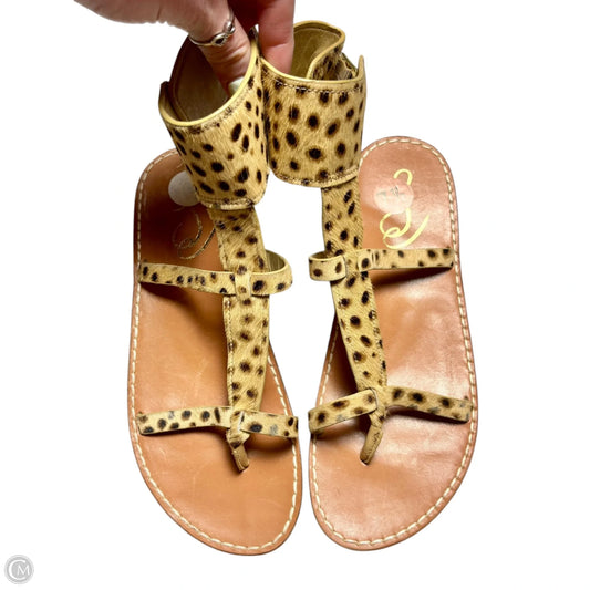 Sandals Flats By Sam Edelman In Animal Print, Size: 7.5
