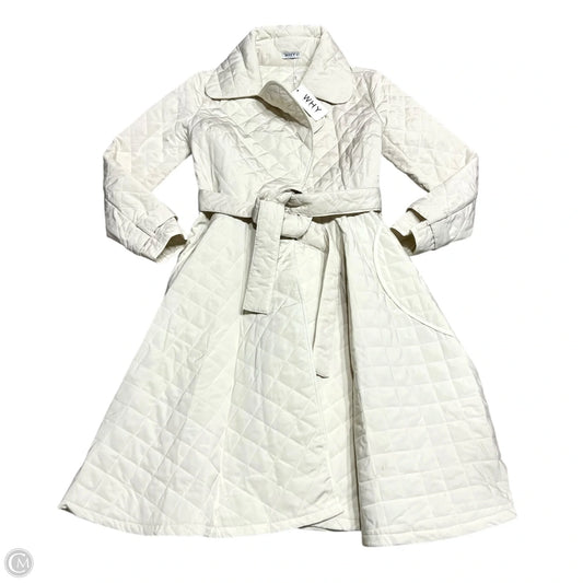 Coat Puffer & Quilted By Why Dress In White, Size: S