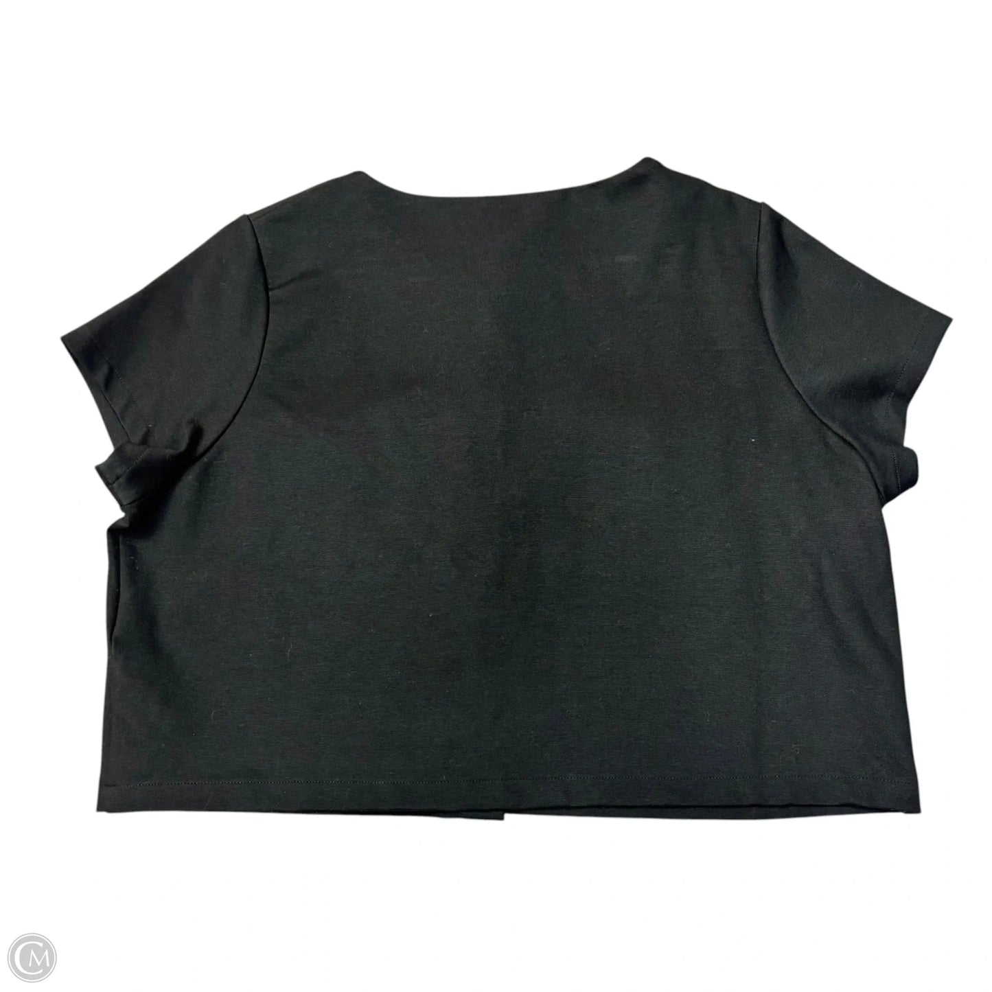 Top Short Sleeve By Divided In Black & Silver, Size: Xl