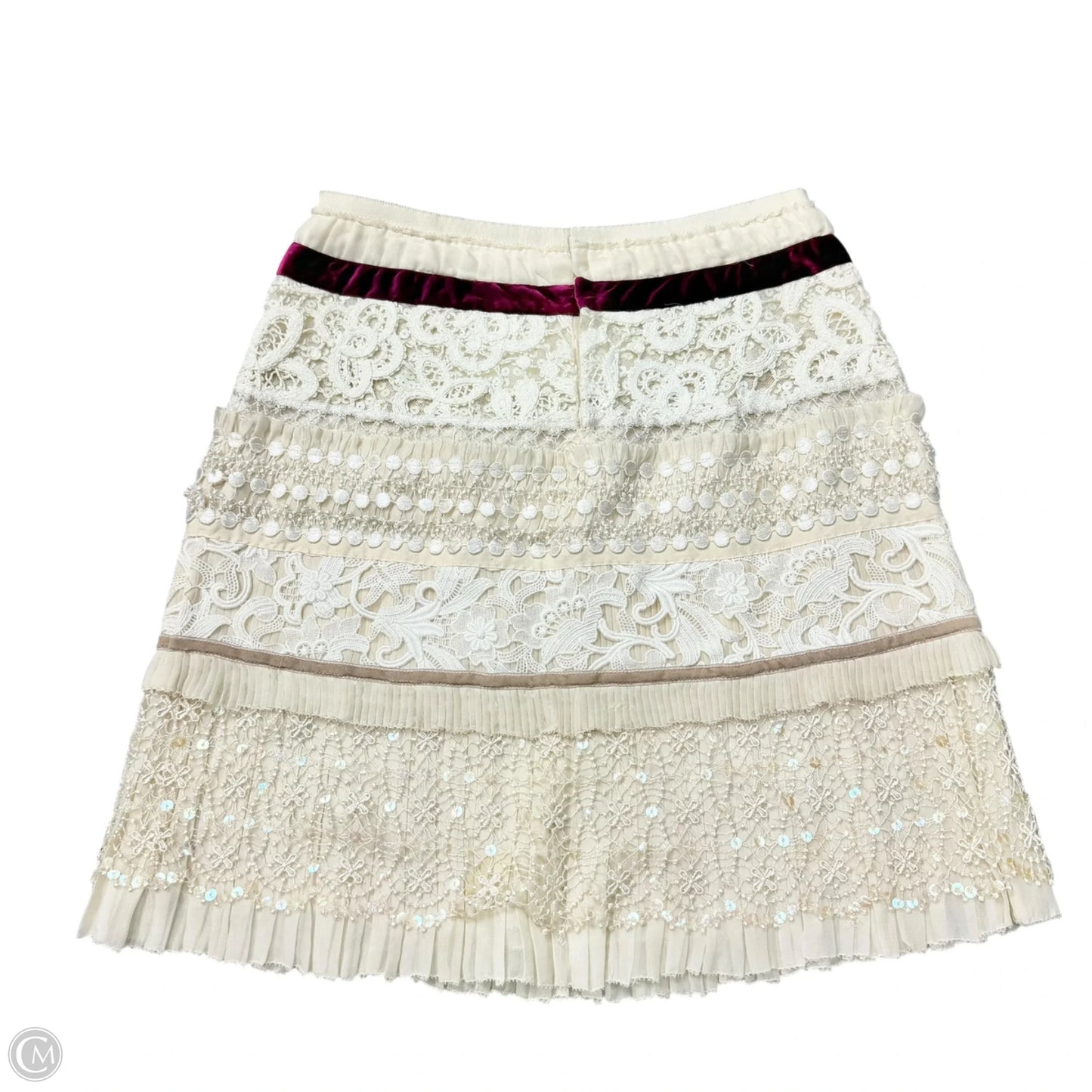 Skirt Luxury Designer By Louis Vuitton In Cream, Size: 2