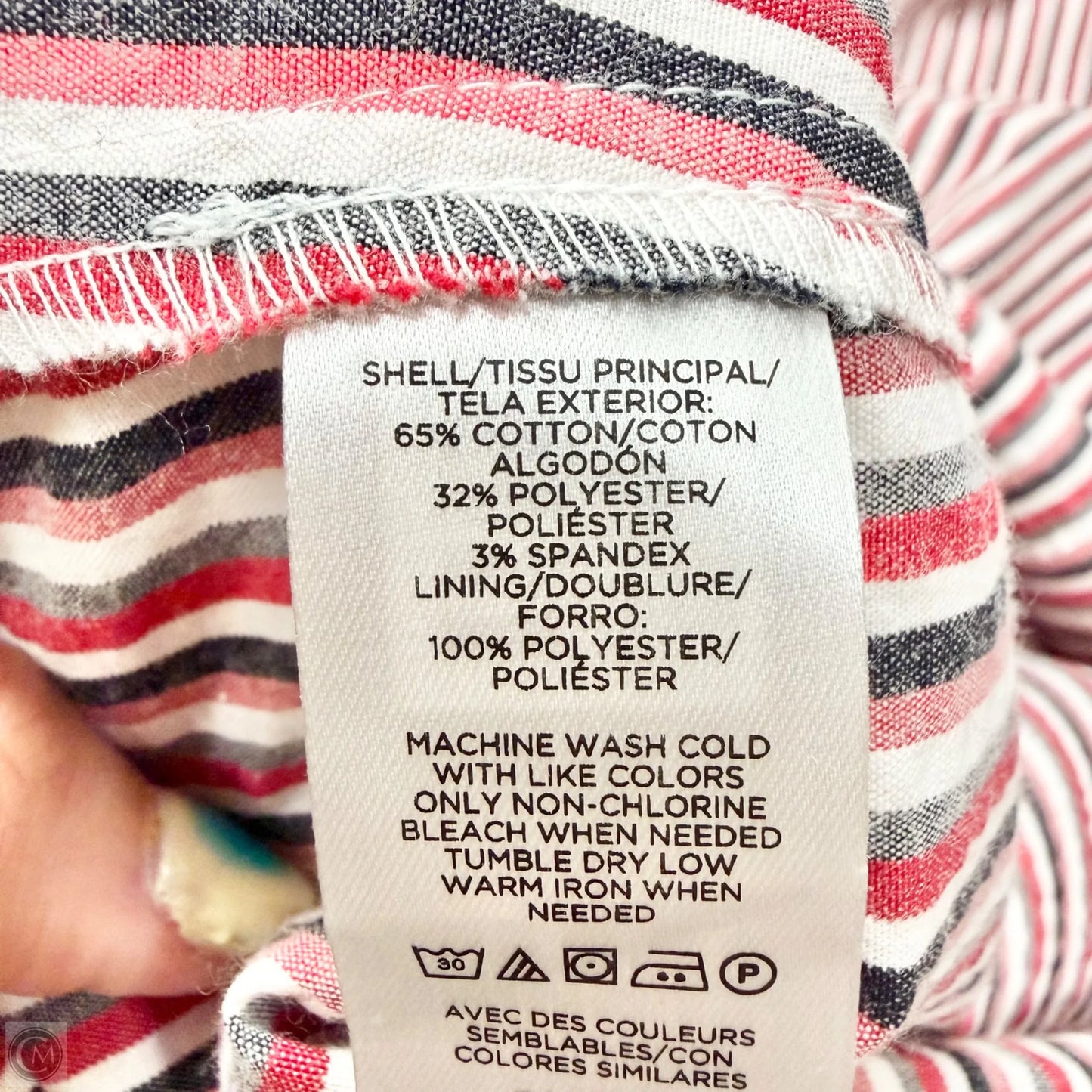 Dress Casual Short By Loft In Striped Pattern, Size: SP