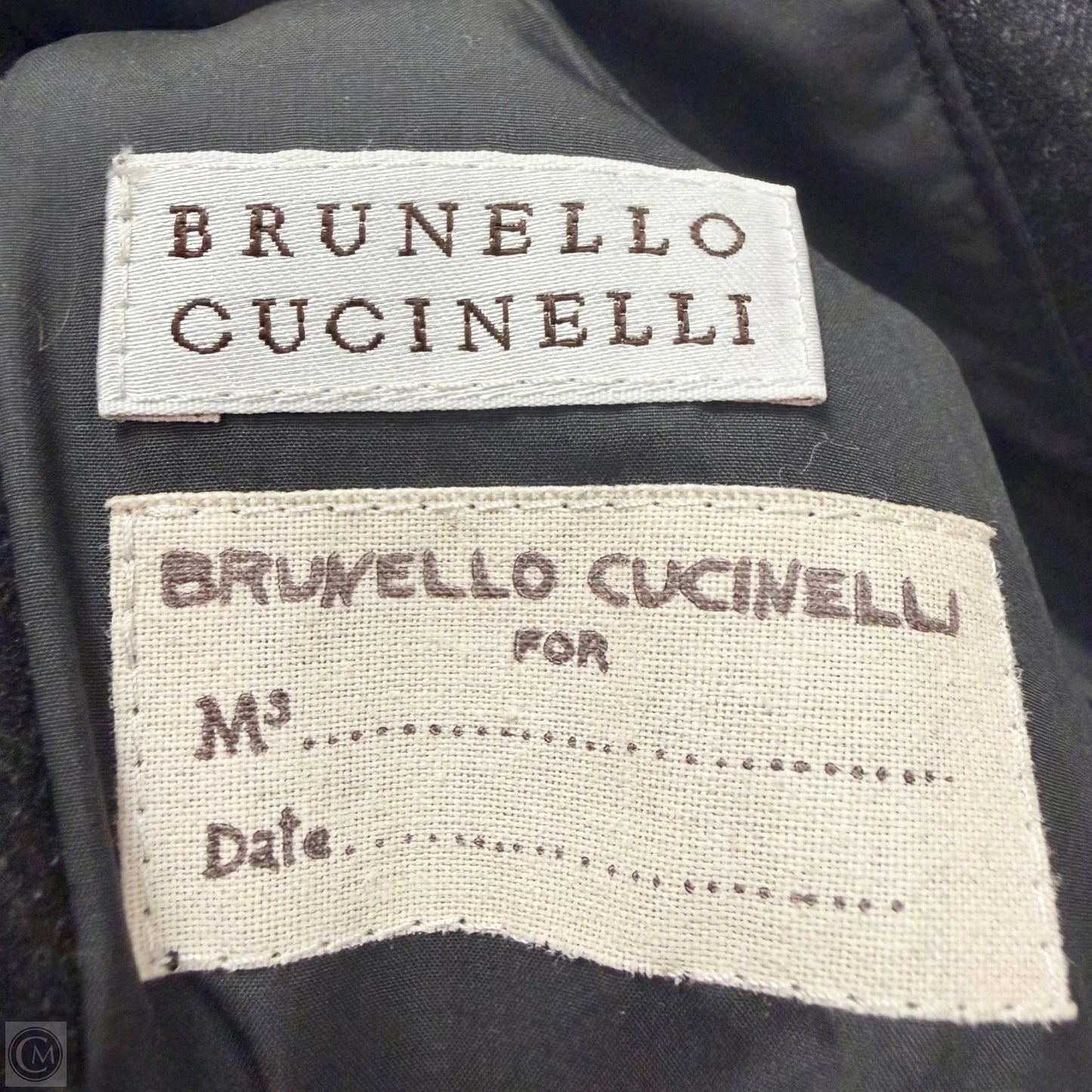 Jacket Designer By Brunello Cucinelli In Grey, Size: M
