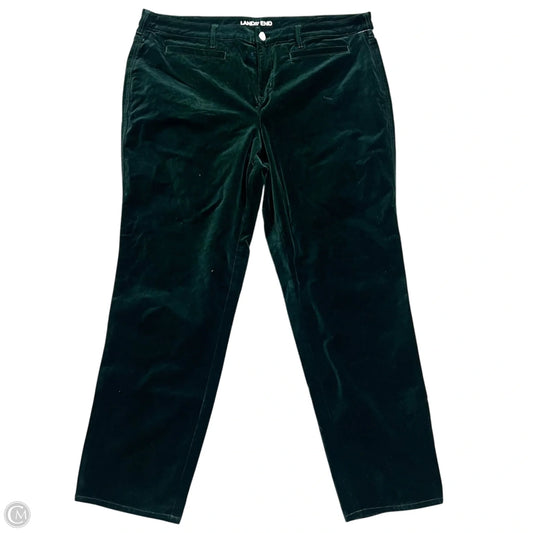 Jeans Skinny By Lands End In Green, Size: 3x
