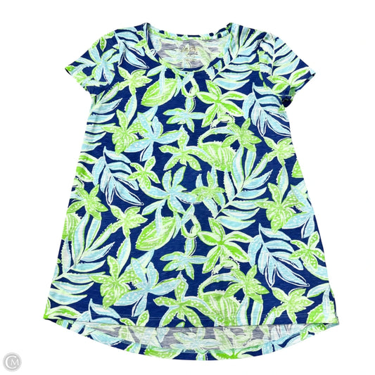 Top Short Sleeve Designer By Lilly Pulitzer In Floral Print, Size: Xxs