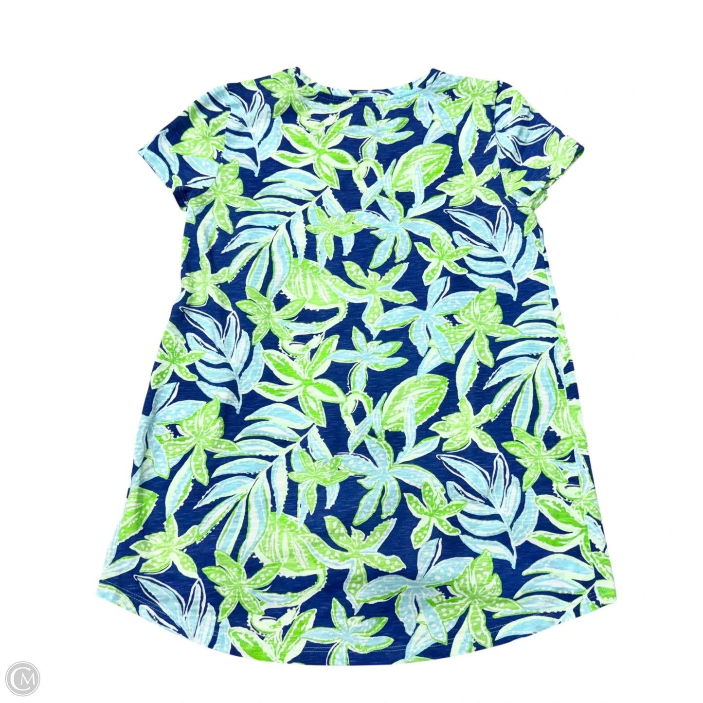 Top Short Sleeve Designer By Lilly Pulitzer In Floral Print, Size: Xxs