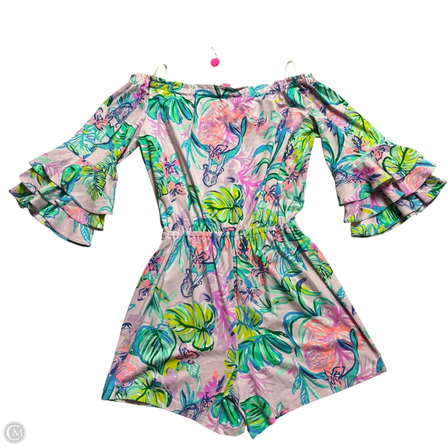 Romper Designer By Lilly Pulitzer In Floral Print, Size: S