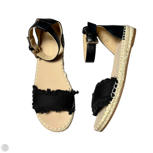 Sandals Flats By Journee In Black, Size: 6.5