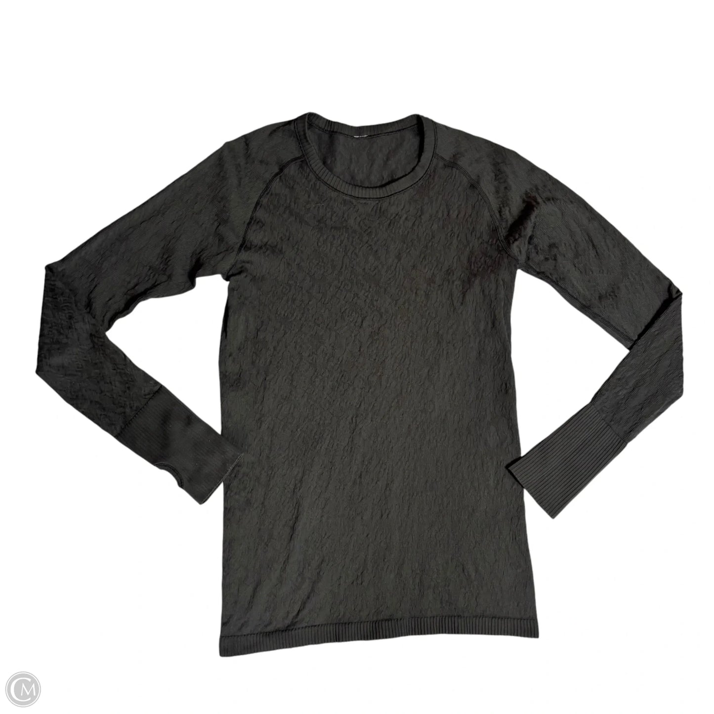 Athletic Top Long Sleeve Crewneck By Lululemon In Black, Size: M