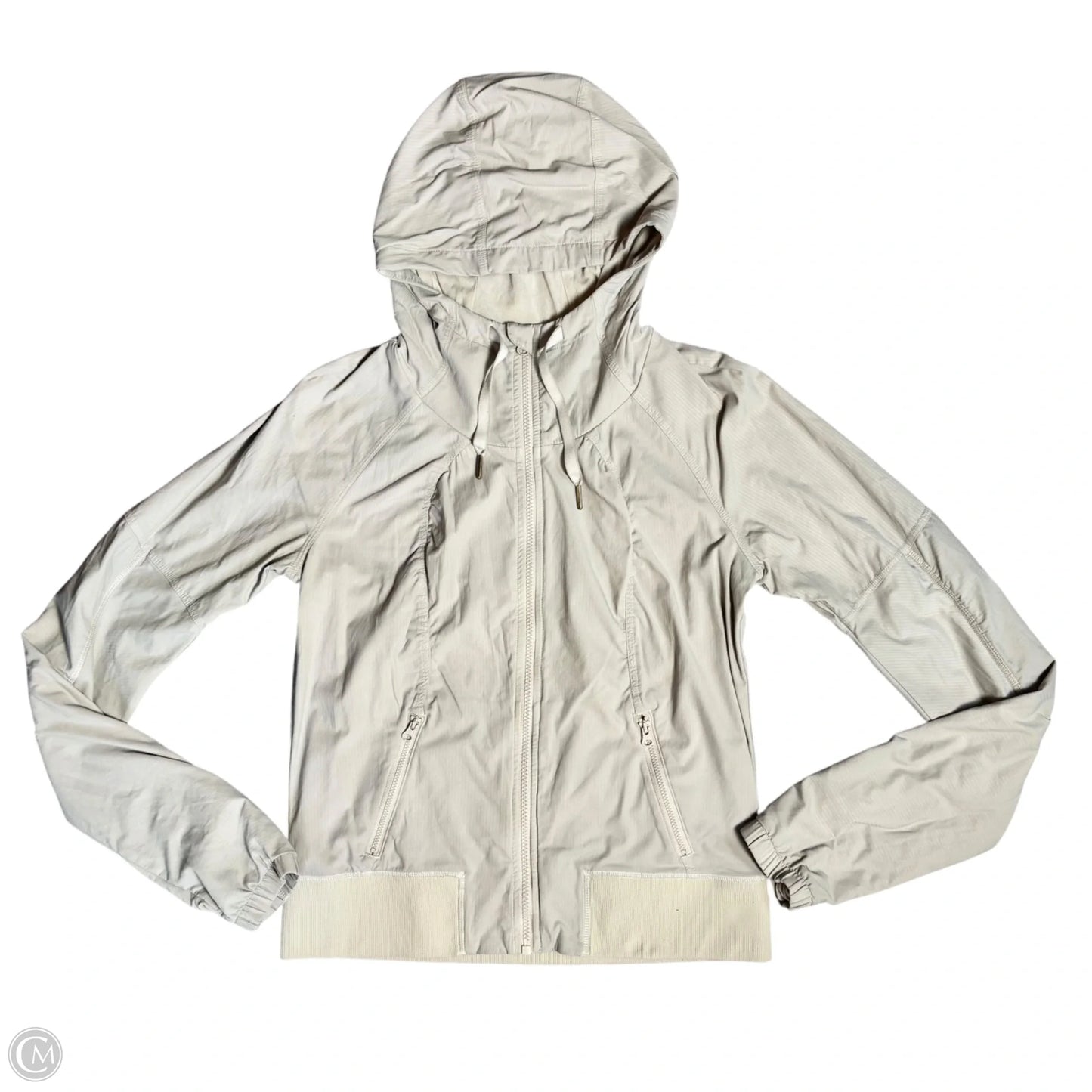 Athletic Jacket By Lululemon In Grey, Size: M