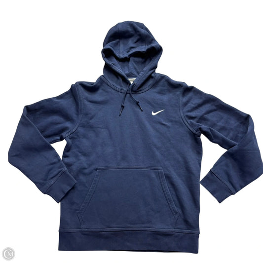 Athletic Sweatshirt Hoodie By Nike In Navy, Size: M