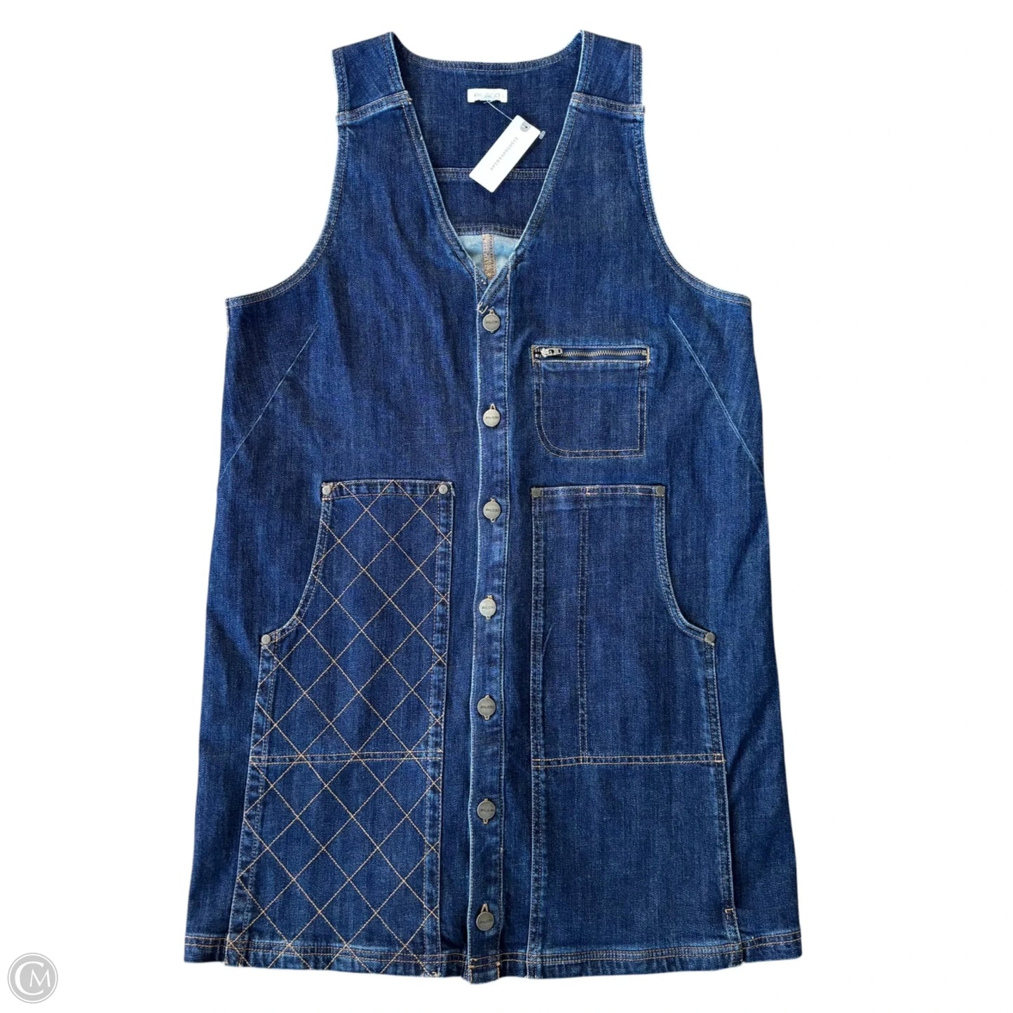 Dress Casual Midi By Pilcro In Blue Denim, Size: Xl