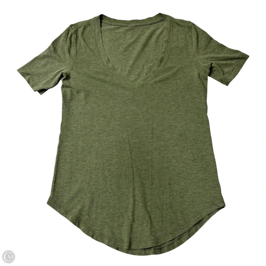 Athletic Top Short Sleeve By Lululemon In Green, Size: S