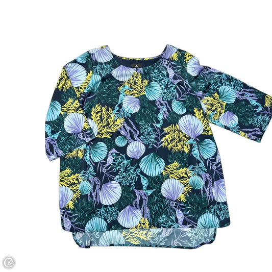 Top Long Sleeve Designer By Jason Wu In Floral Print, Size: 2x