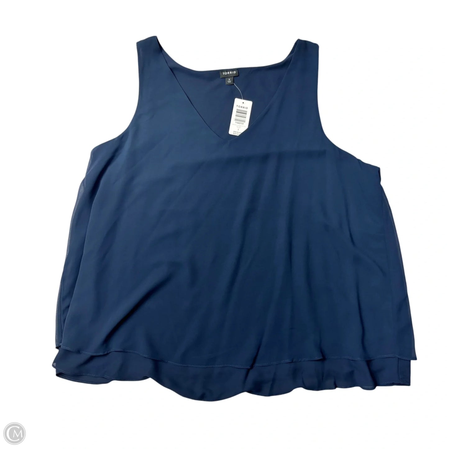 Top Sleeveless By Torrid In Navy, Size: 3x