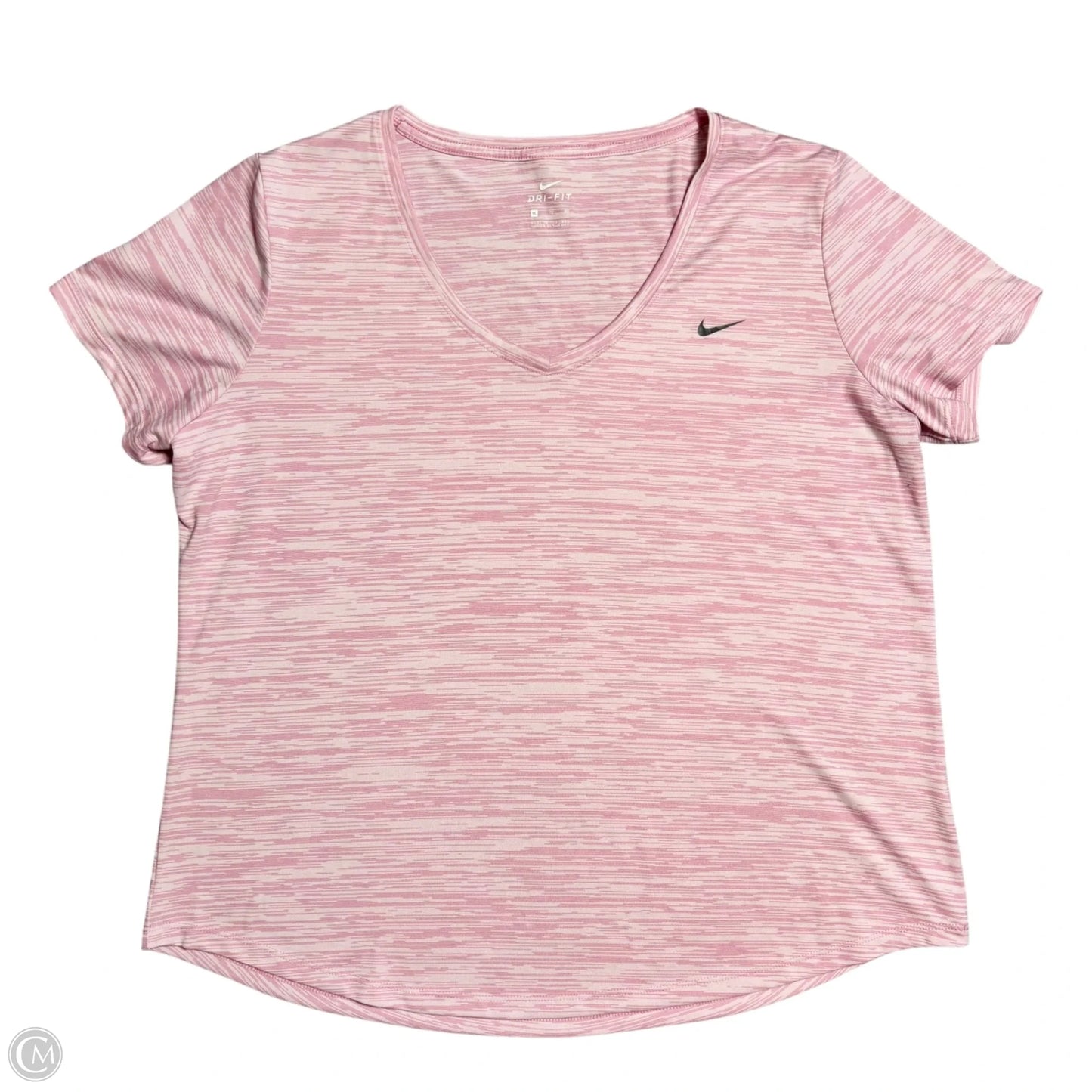 Athletic Top Short Sleeve By Nike Apparel In Pink, Size: Xl
