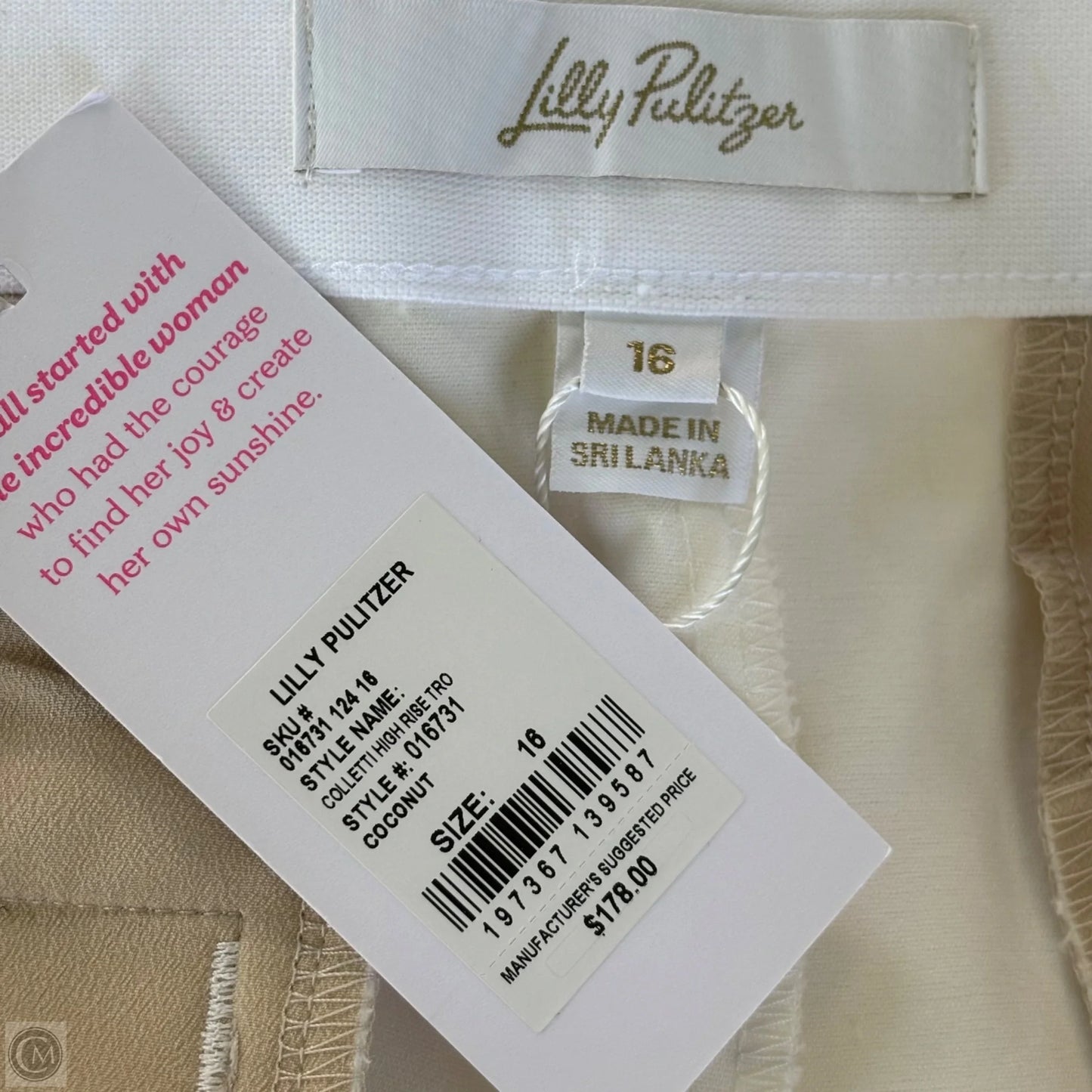 Pants Designer By Lilly Pulitzer In White, Size: 16