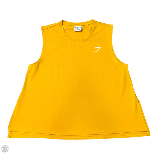 Athletic Tank Top By Gym Shark In Yellow, Size: M