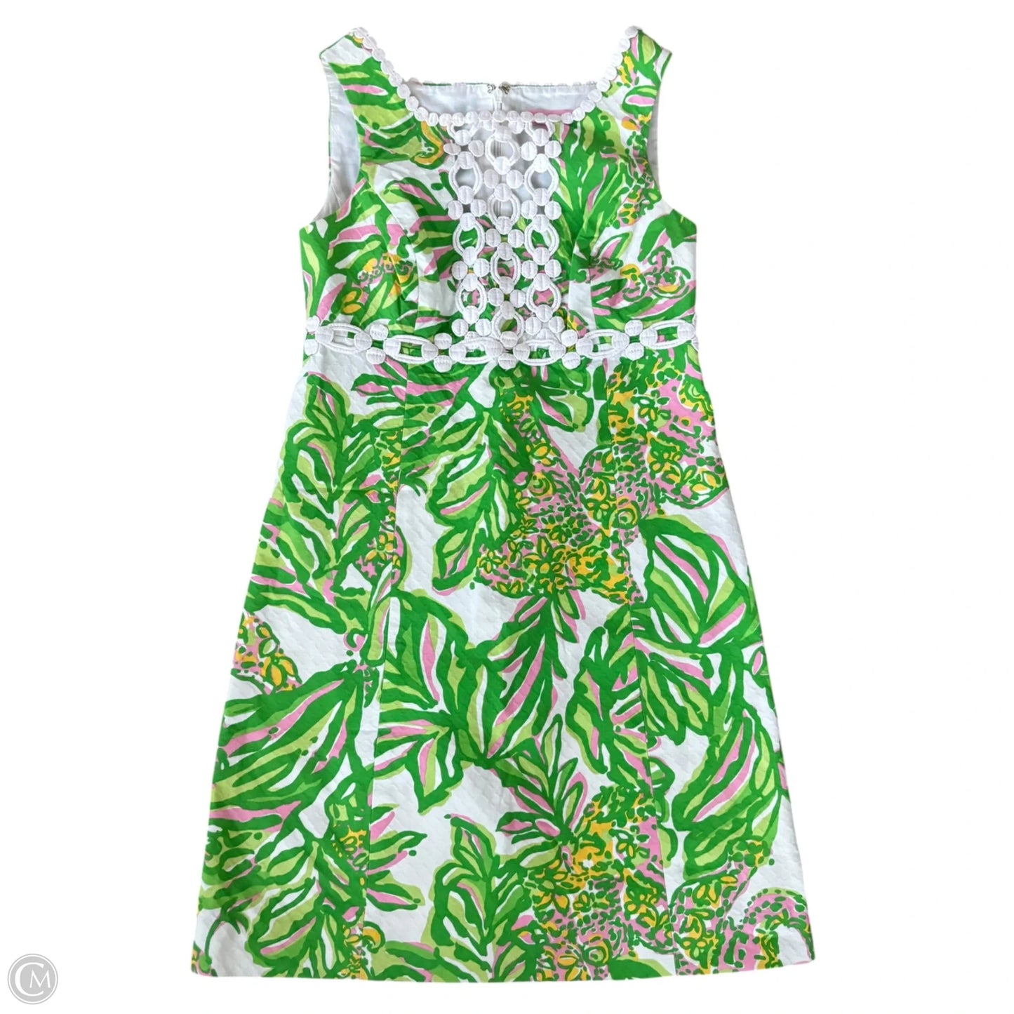 Dress Designer By Lilly Pulitzer In Green & White, Size: Xs
