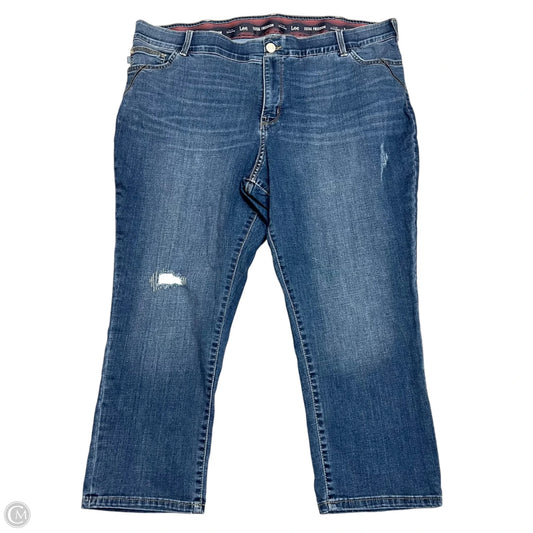 Jeans Straight By Lee In Blue Denim, Size: 3x