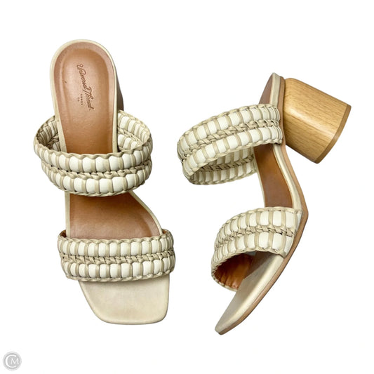 Sandals Heels Block By Universal Thread In Beige, Size: 8.5