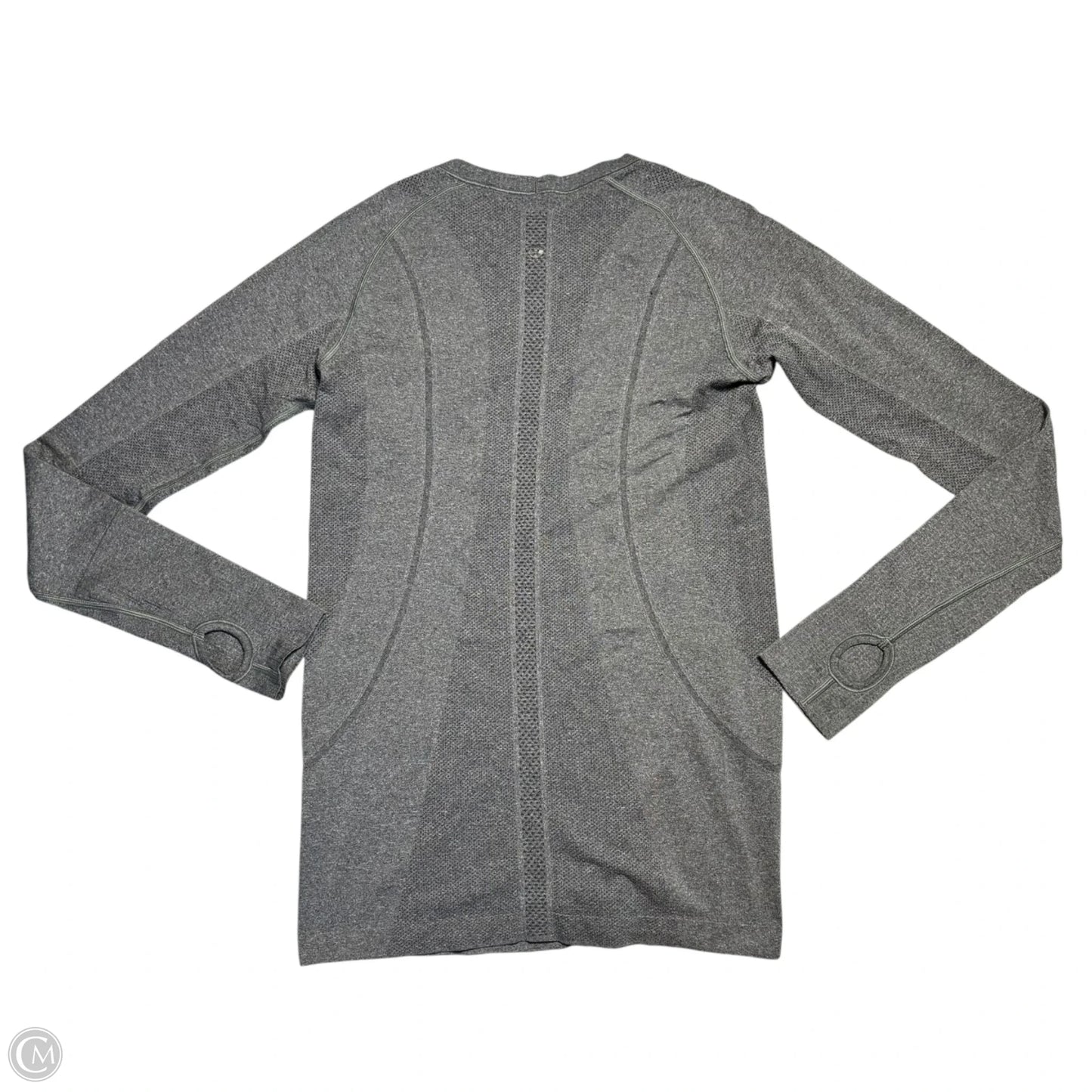 Athletic Top Long Sleeve Crewneck By Lululemon In Grey, Size: L