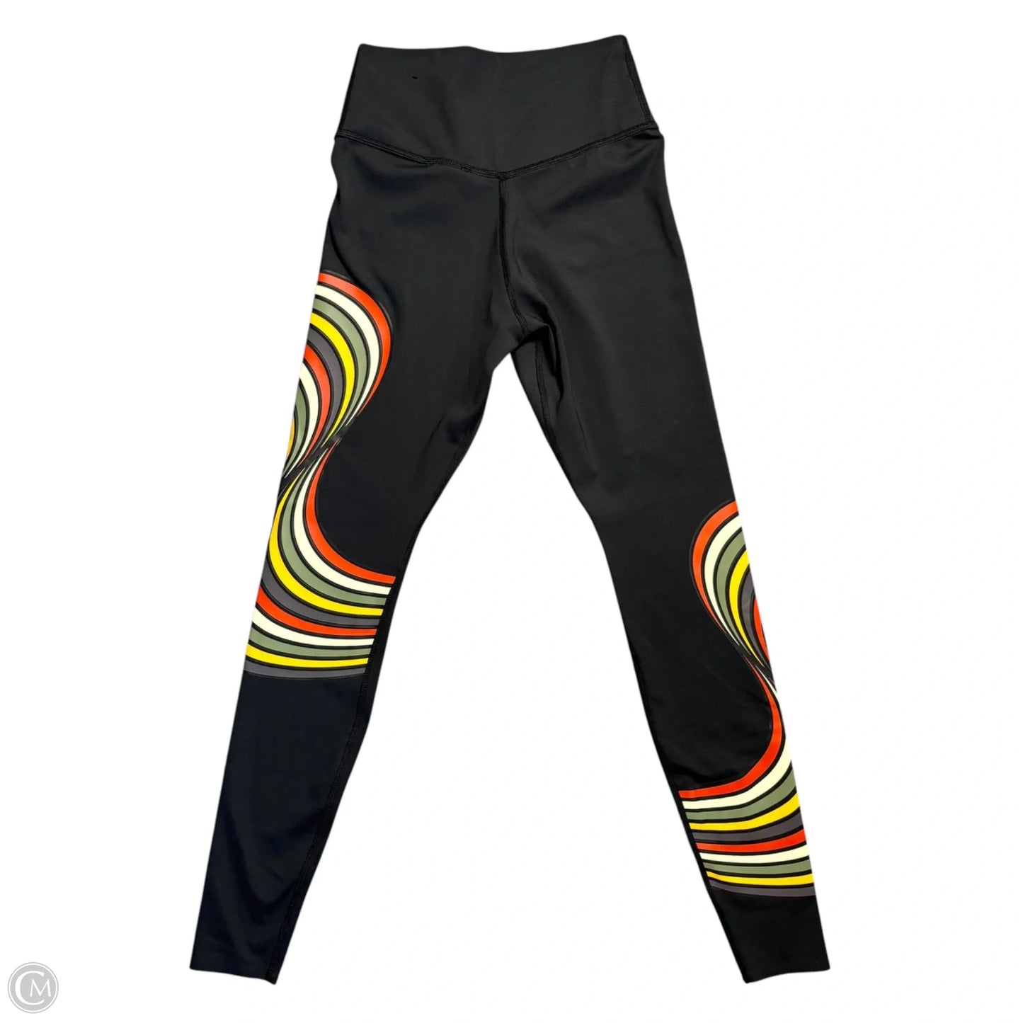 Athletic Leggings By Nike Apparel In Black & Yellow, Size: Xs