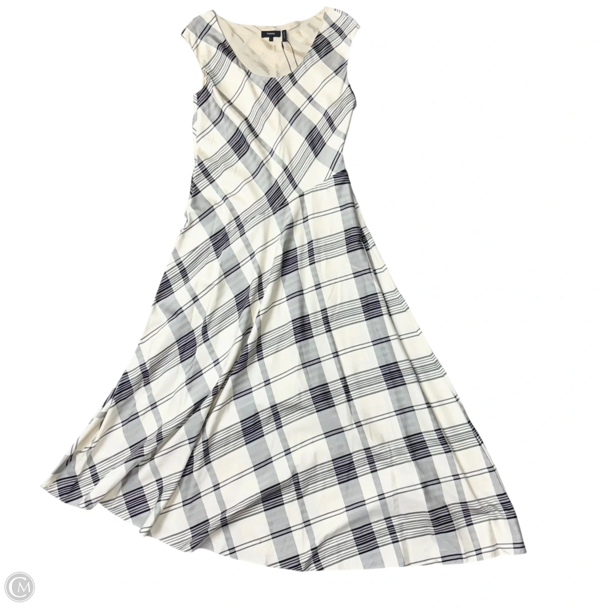Dress Casual Maxi By Theory In Plaid Pattern, Size: S