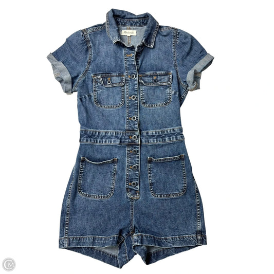 Romper By Madewell In Blue Denim, Size: Xs