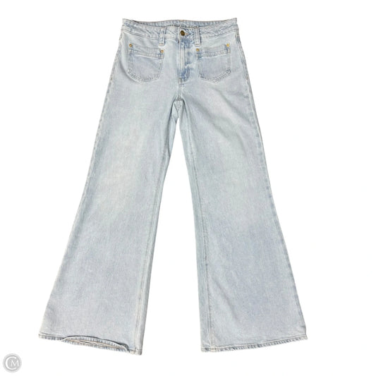 Jeans Wide Leg By American Eagle In Blue Denim, Size: 4