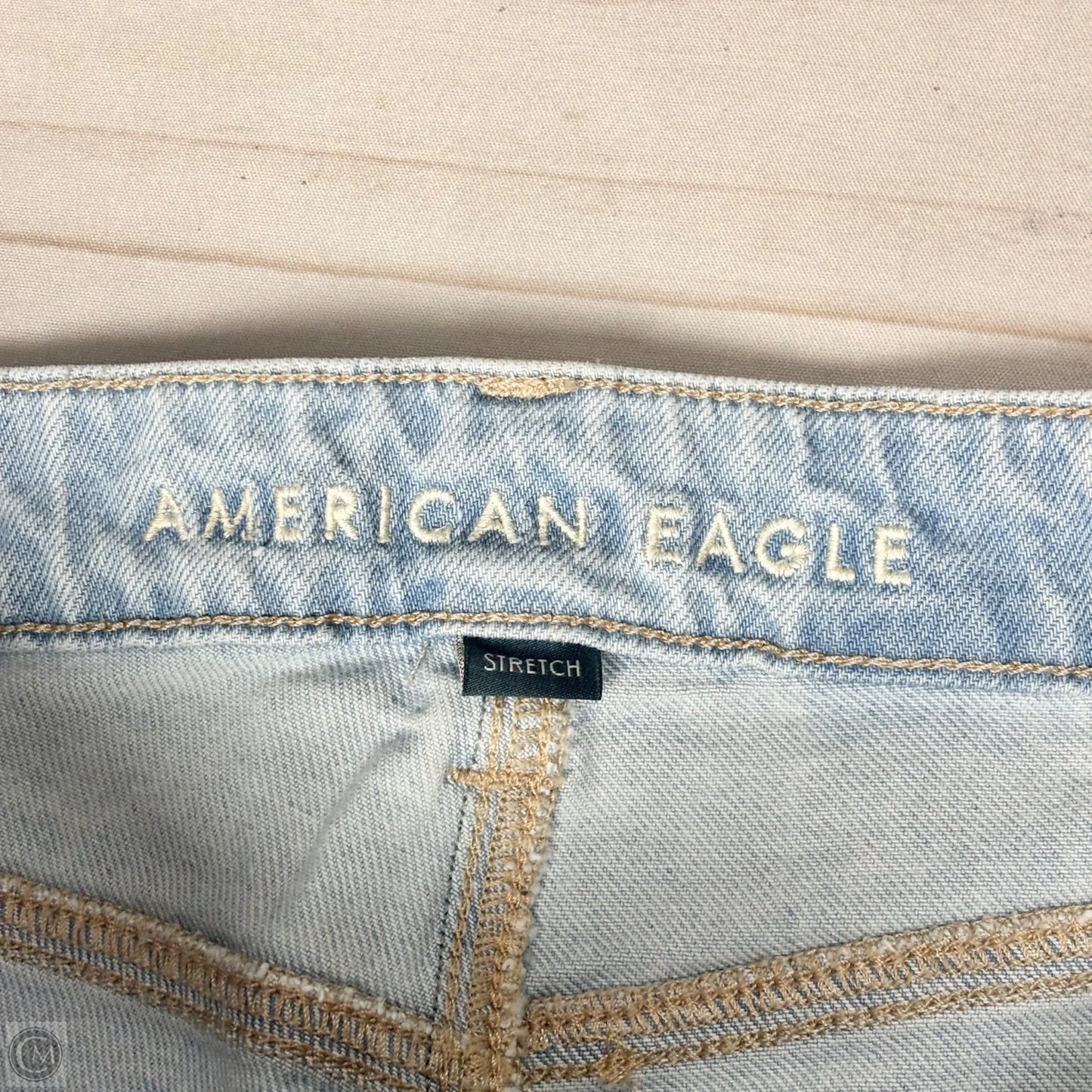 Jeans Wide Leg By American Eagle In Blue Denim, Size: 4