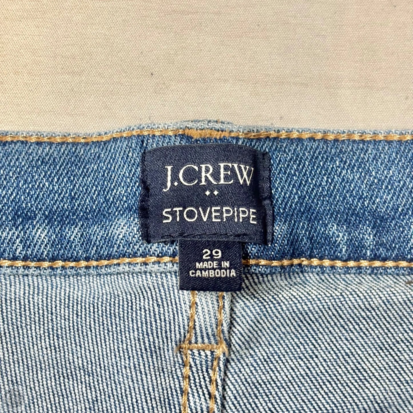 Jeans Straight By J. Crew In Blue Denim, Size: 8
