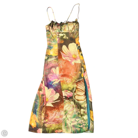 Dress Casual Midi By Urban Outfitters In Floral Print, Size: M