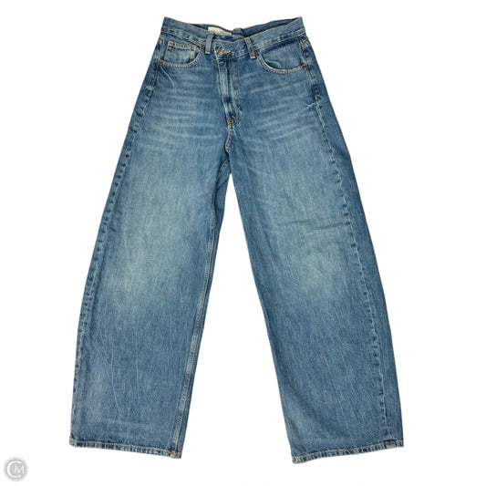 Jeans Wide Leg By Zara In Blue Denim, Size: 6