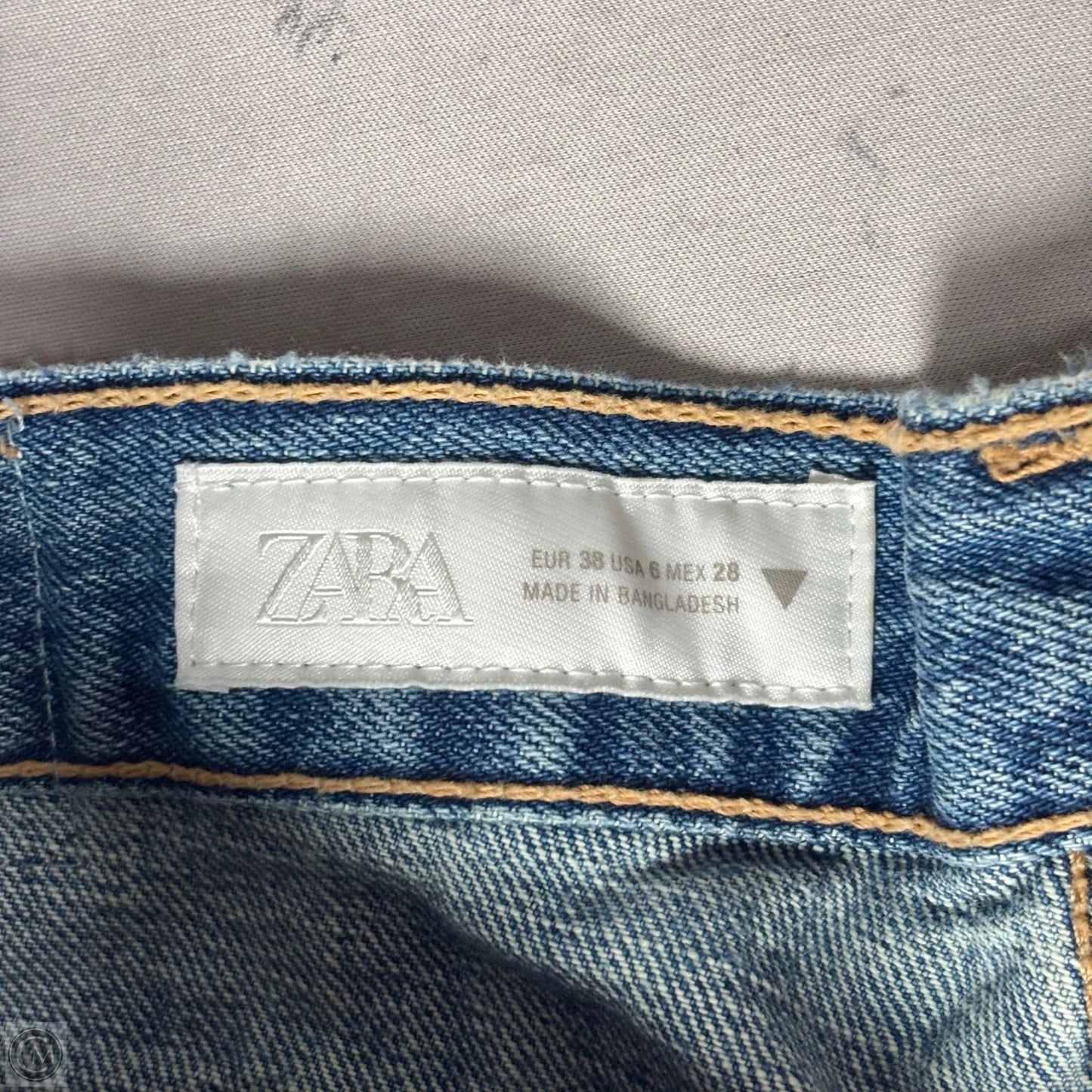 Jeans Wide Leg By Zara In Blue Denim, Size: 6