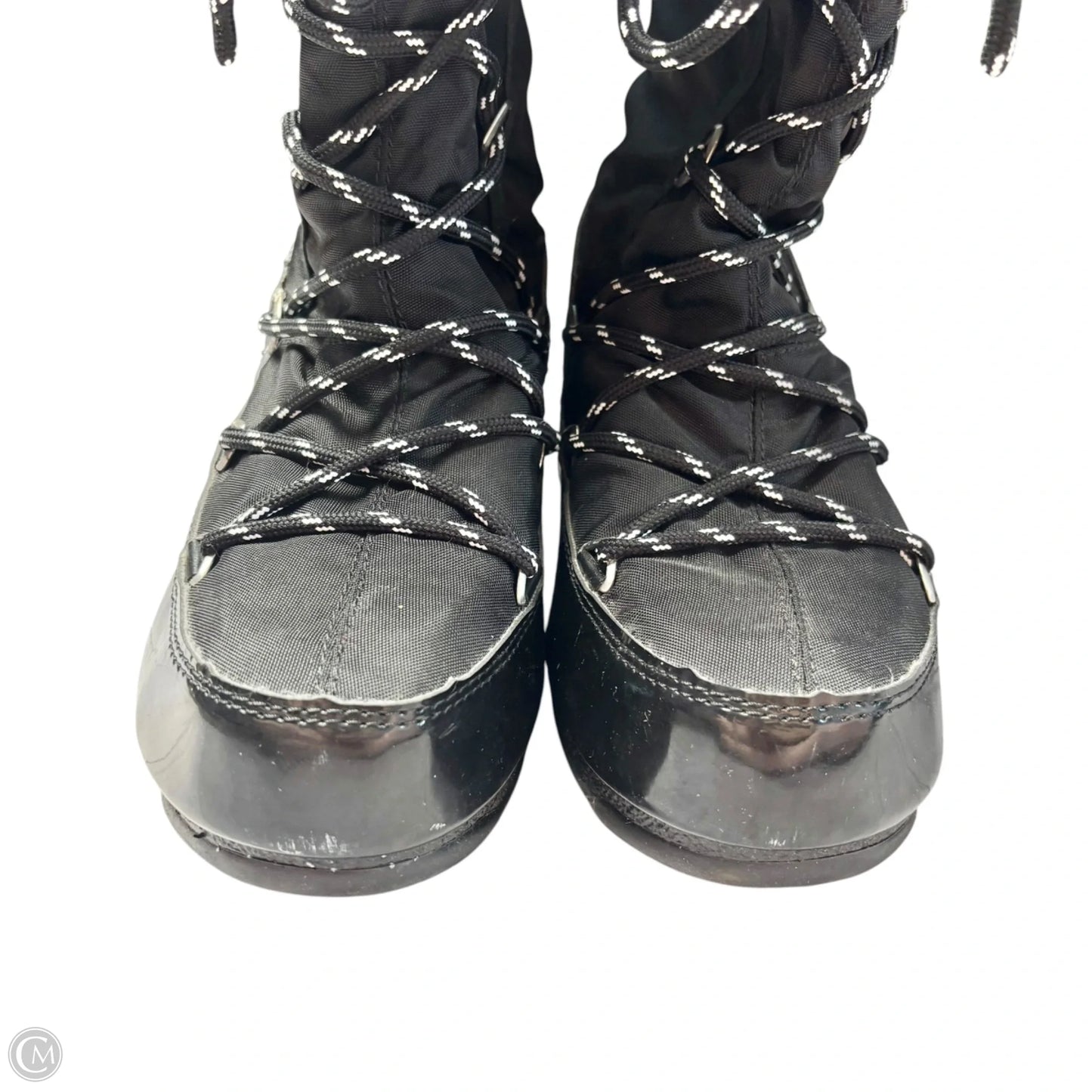 Boots Mid-calf Flats By Moon Boots In Black, Size: 6