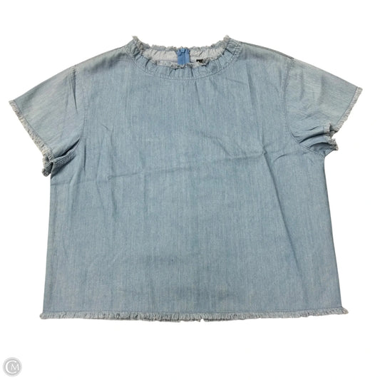 Top Short Sleeve By Sen In Blue Denim, Size: S