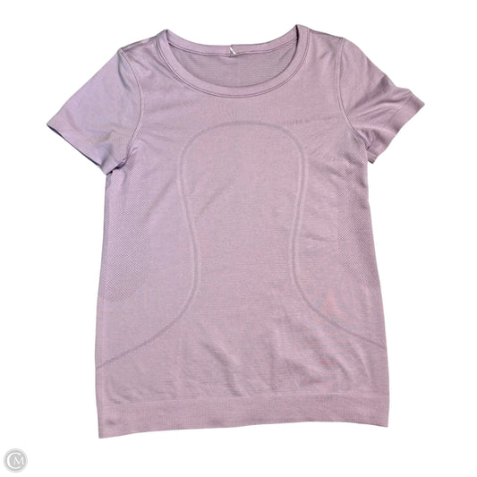 Athletic Top Short Sleeve By Lululemon In Purple, Size: M