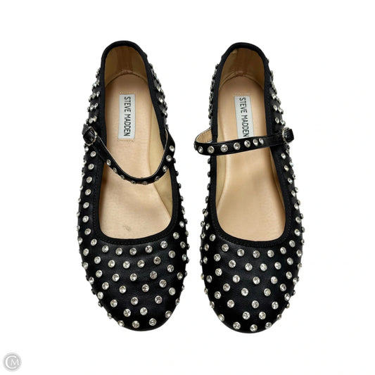 Shoes Flats By Steve Madden In Black & Silver, Size: 8.5