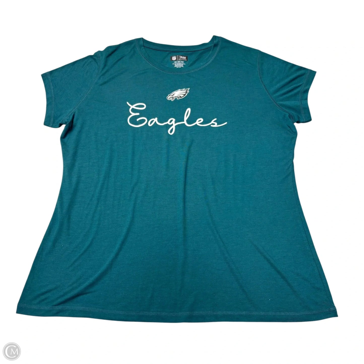 Top Short Sleeve By Nfl In Green, Size: 2x