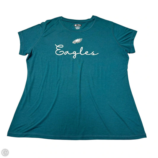 Top Short Sleeve By Nfl In Green, Size: 2x