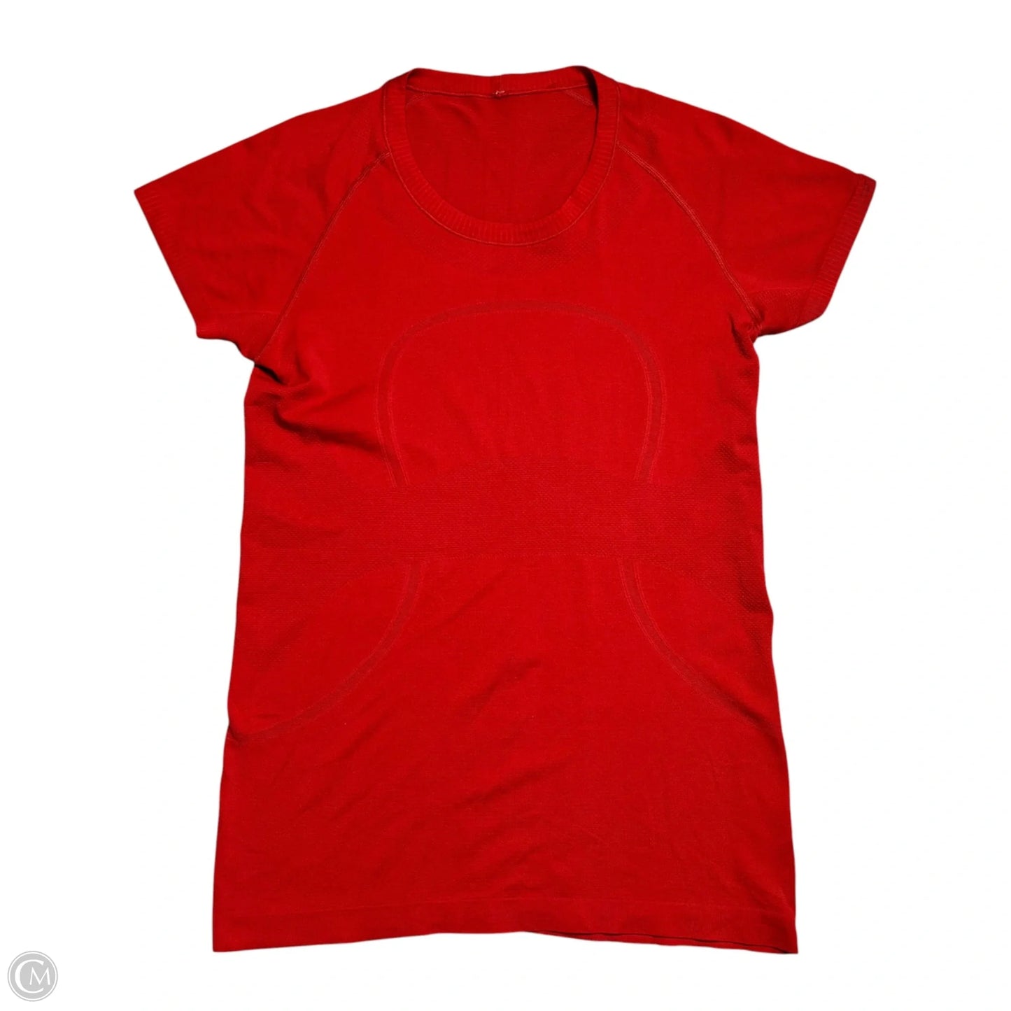 Athletic Top Short Sleeve By Lululemon In Red, Size: M