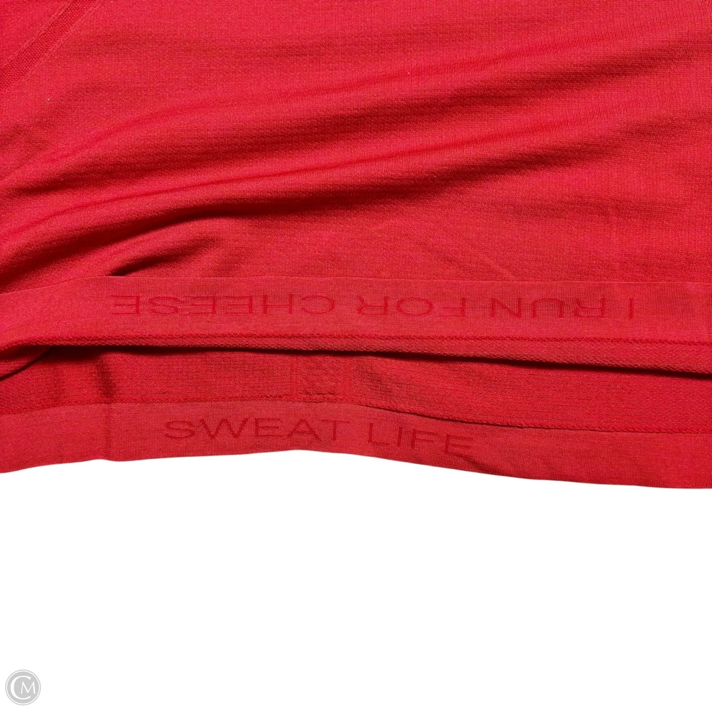 Athletic Top Short Sleeve By Lululemon In Red, Size: M