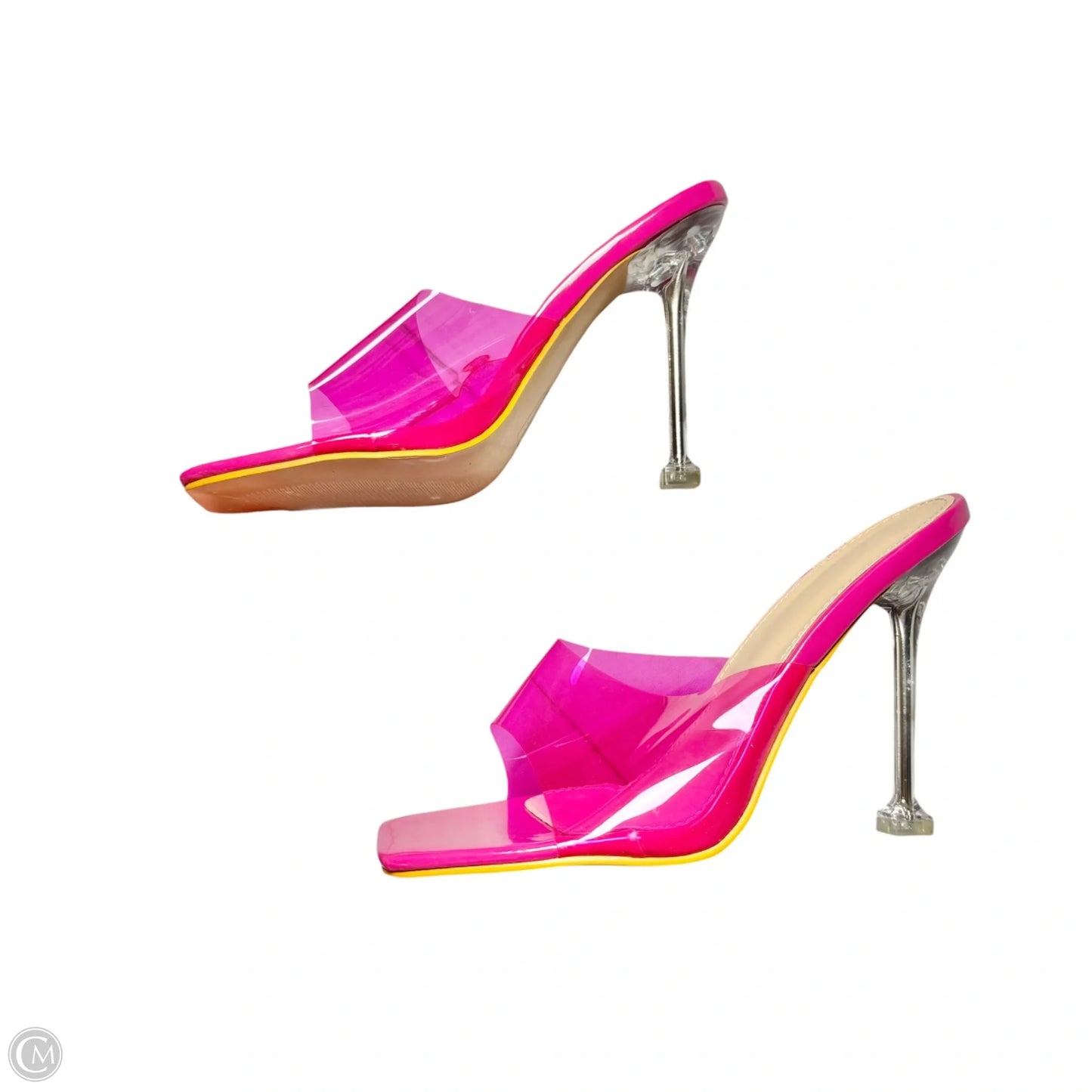 Sandals Heels Stiletto In Pink, Size: 11.5