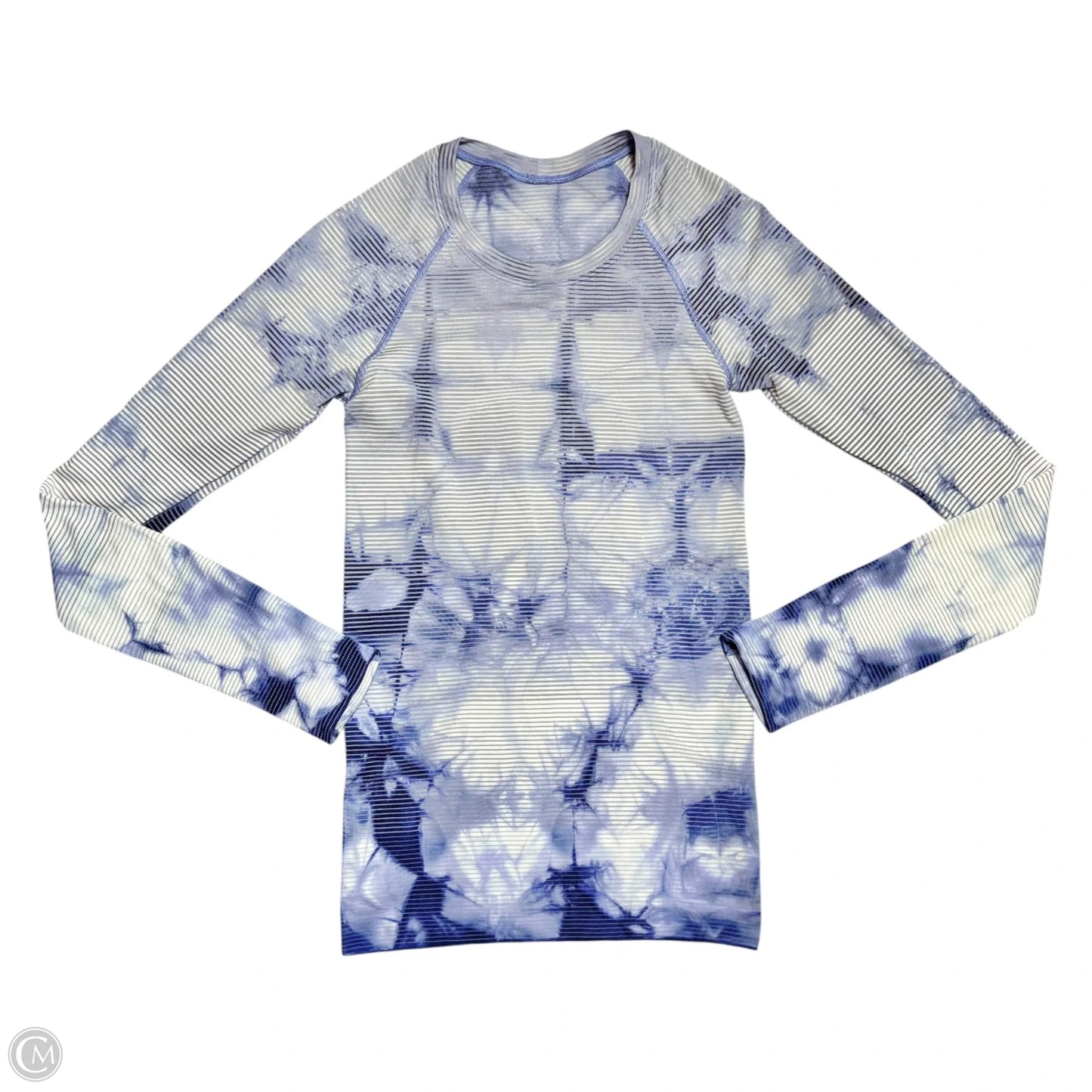 Athletic Top Long Sleeve Crewneck By Lululemon In Tie Dye Print, Size: S