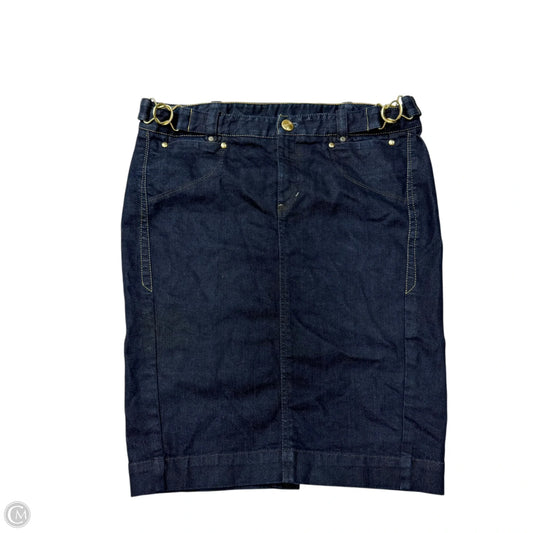Skirt Midi By Armani Exchange In Blue Denim, Size: 12