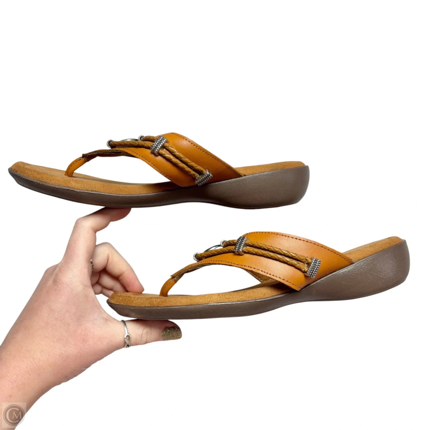 Sandals Flip Flops By Minnetonka In Brown, Size: 7